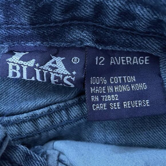 Vintage LA BLUES Jeans Size 12 Women Blue High Rise Mom Straight Taper Leg Gr… - Picture 6 of 7